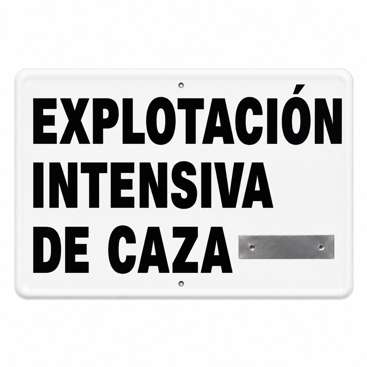 Tablilla Explotación Intensiva de Caza Aragón 50x33 cm