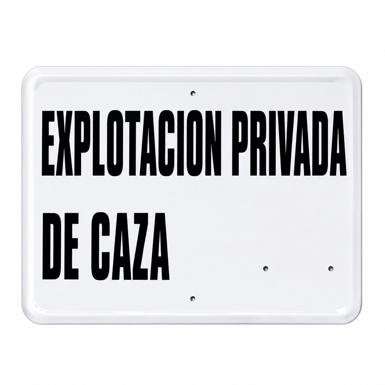 Tablilla Explotación Privada de Caza Aragón 50x33 cm