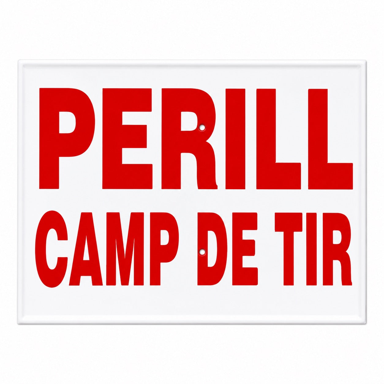Tablilla Perill Camp de Tir Catalán 30x20 cm