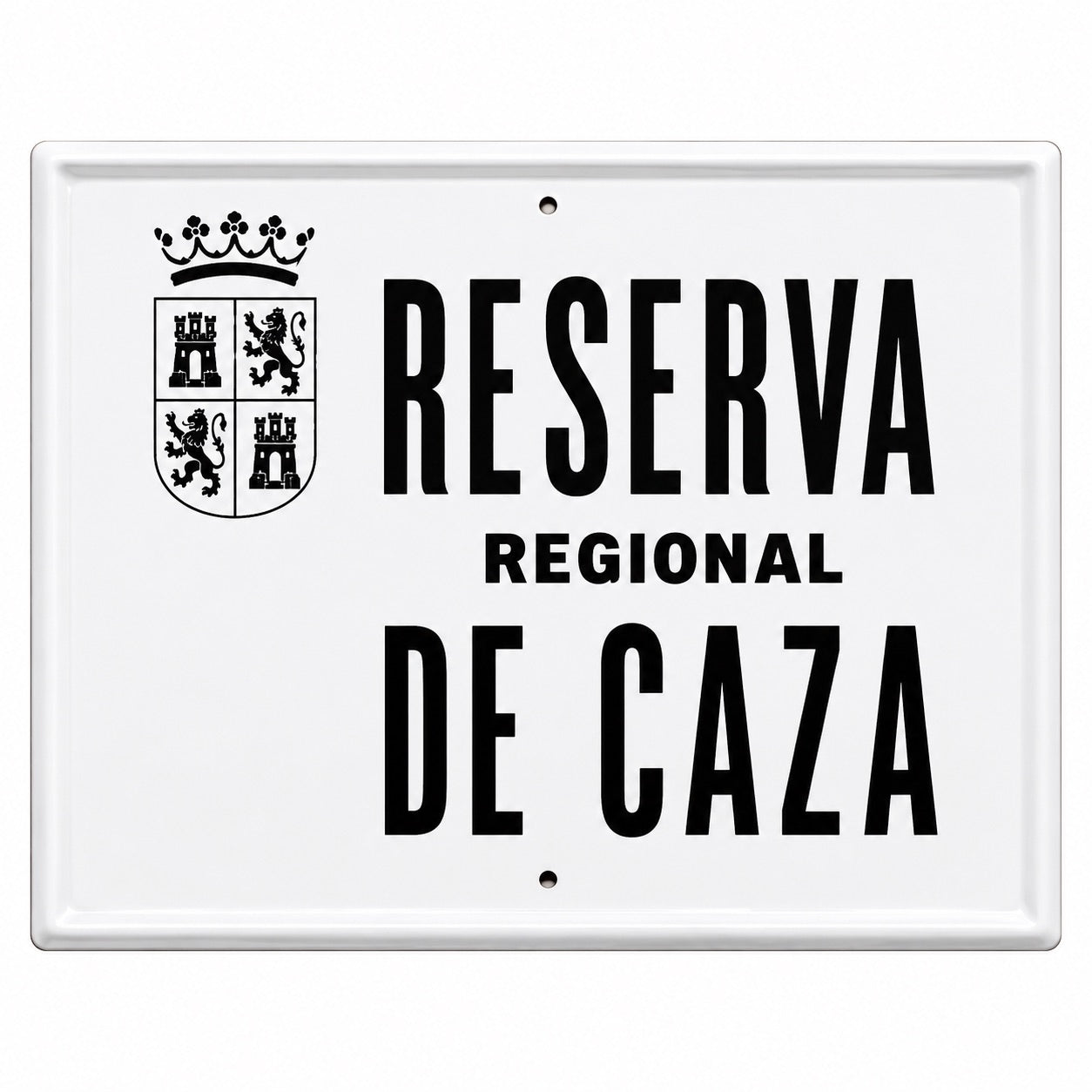 Tablilla Reserva Regional de Caza Castilla y León 50x33 cm