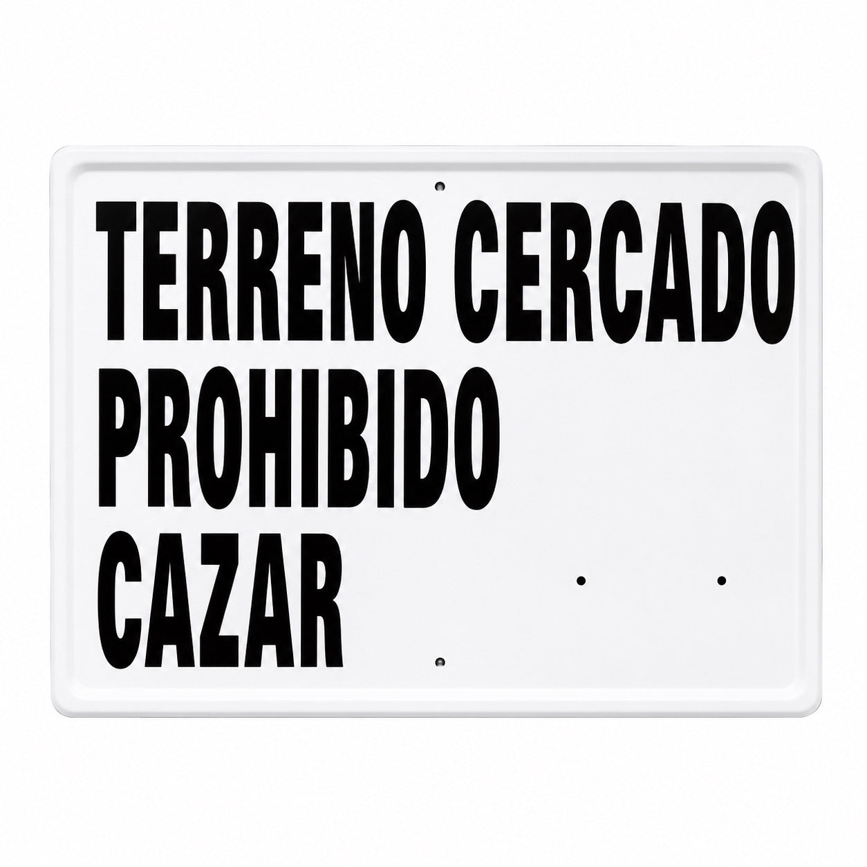 Tablilla Terreno Cercado Prohibido Cazar España 50x33 cm