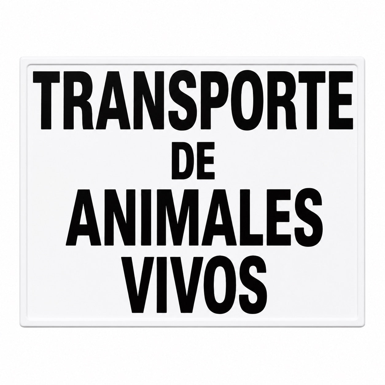 Tablilla Transporte de Animales Vivos España 30x20 cm