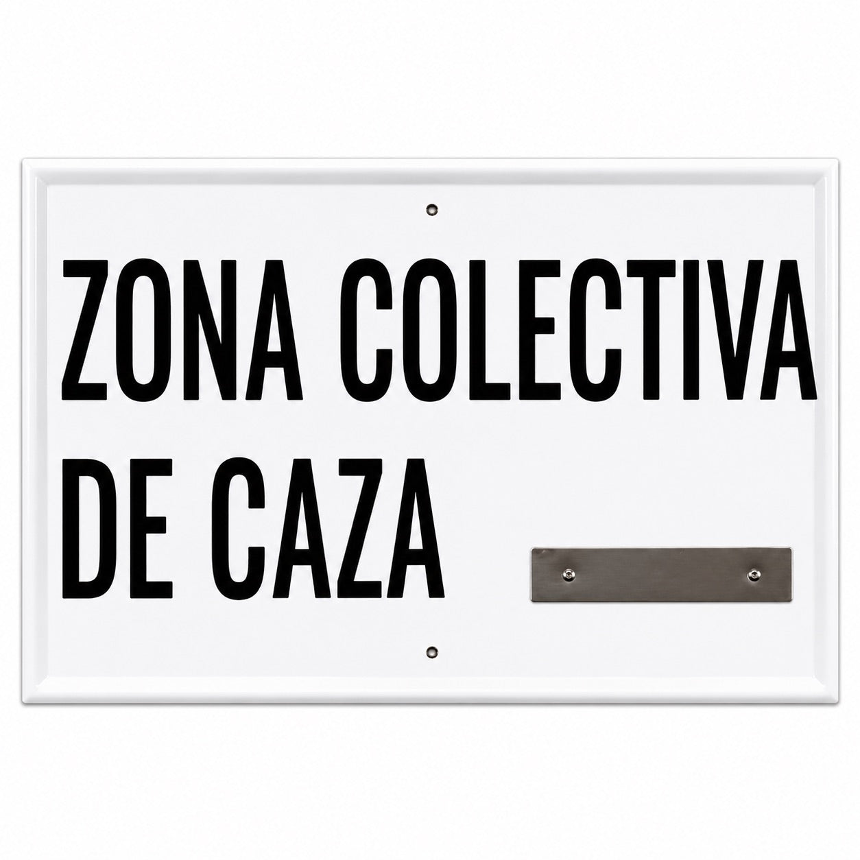 Tablilla Zona Colectiva de Caza Castilla-La Mancha 50x33 cm
