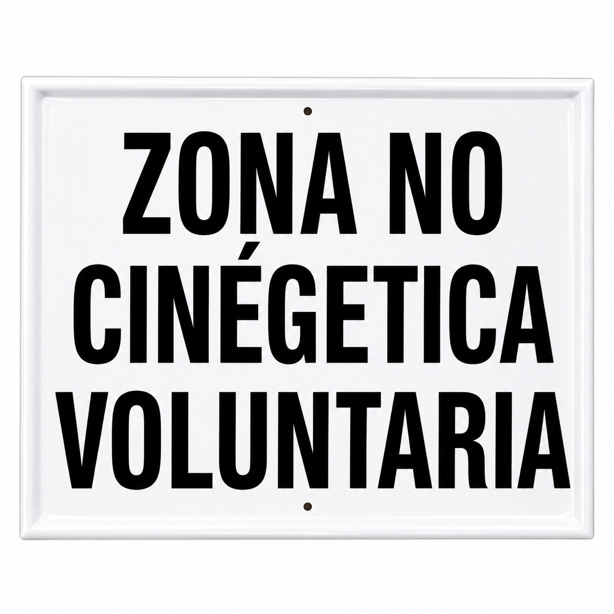 Tablilla Zona No Cinegética Voluntaria Aragón 50x33 cm