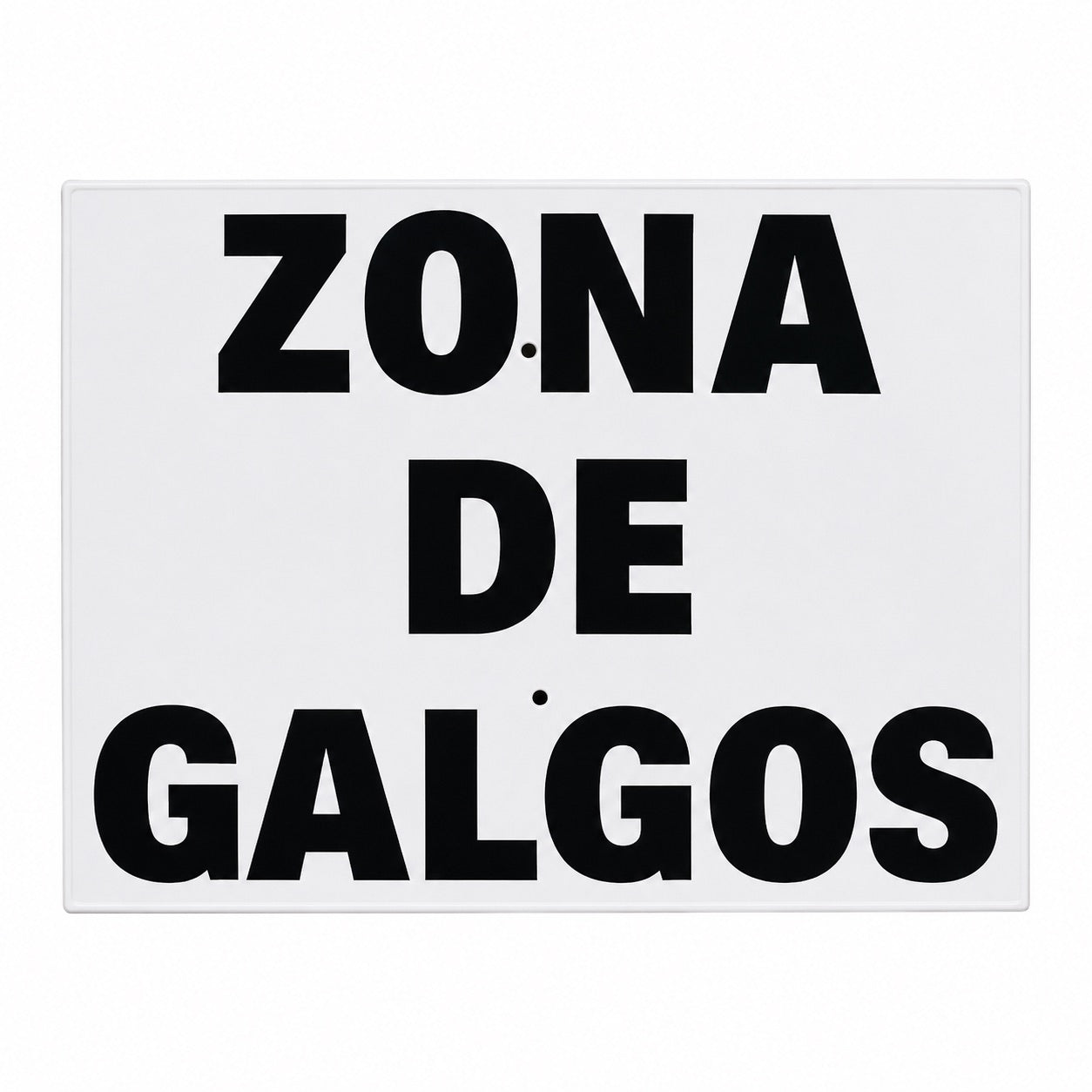 Tablilla Zona de Galgos España 30x20 cm