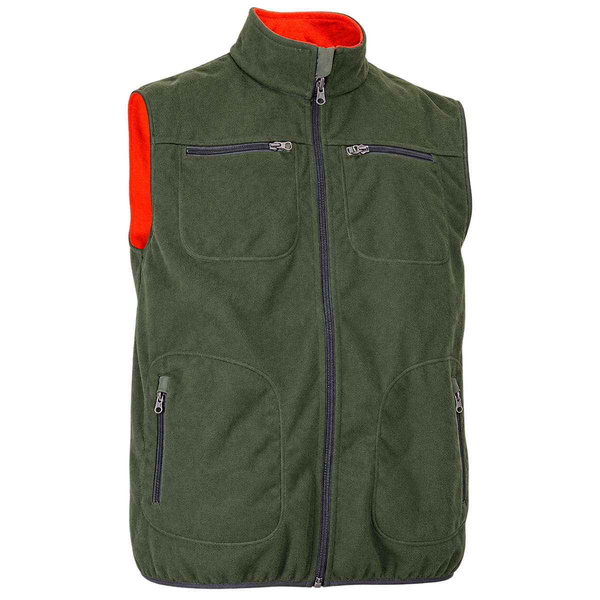 Chaleco reversible Benisport North, cara polar caqui