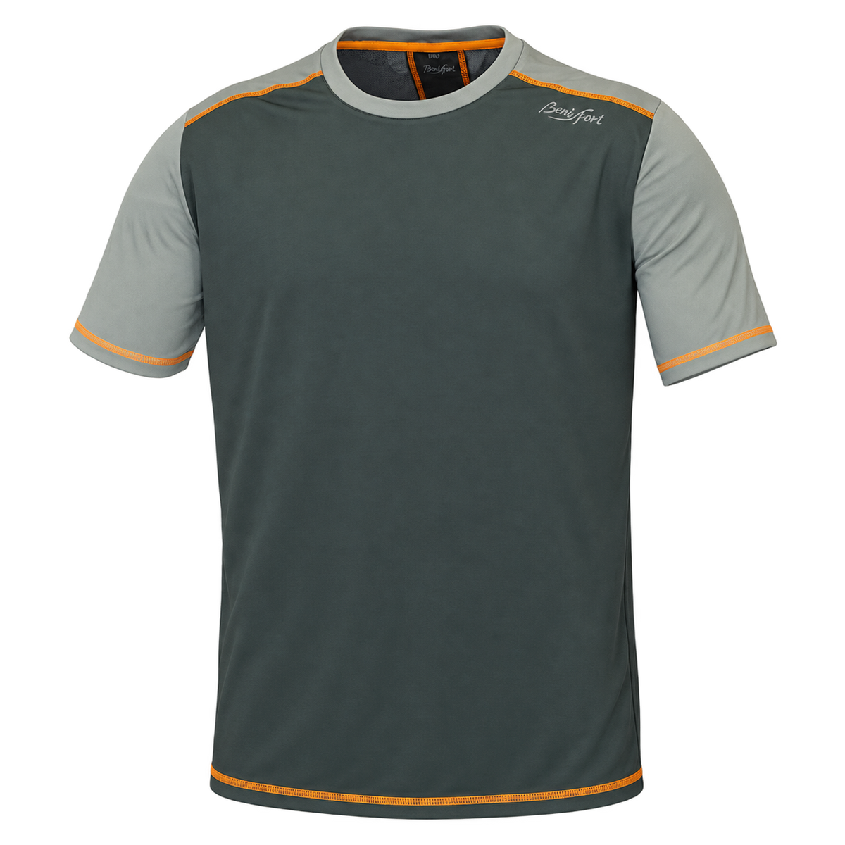 Camiseta técnica Benisport Arnica bicolor caqui, vista frontal