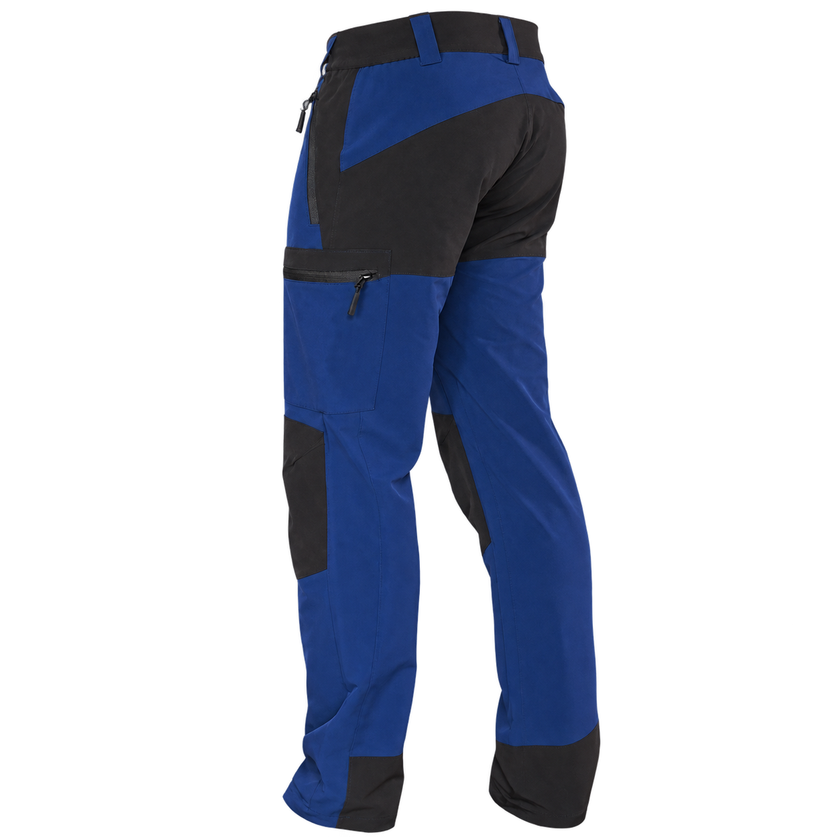 Vista trasera del pantalón Benisport Nilo azul y negro con cintura elástica