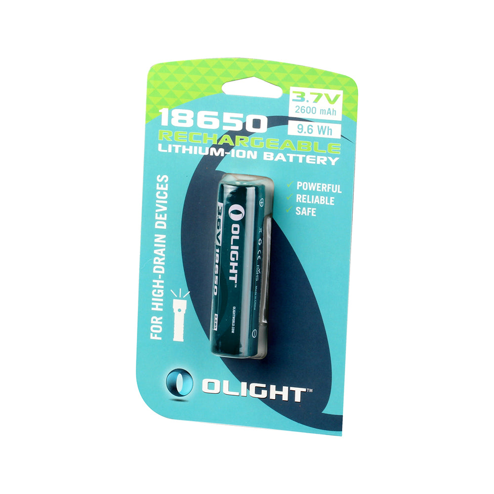 Pila recargable 18650 2600 mAh con PCB Olight