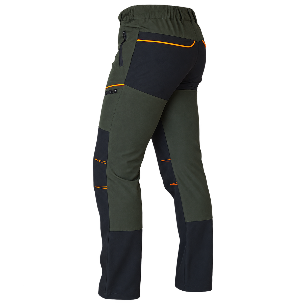 Pantalón de caza Benisport Senda Pro caqui con protección, vista trasera